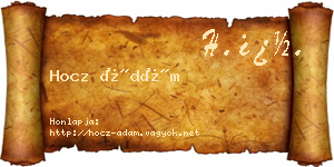 Hocz Ádám névjegykártya